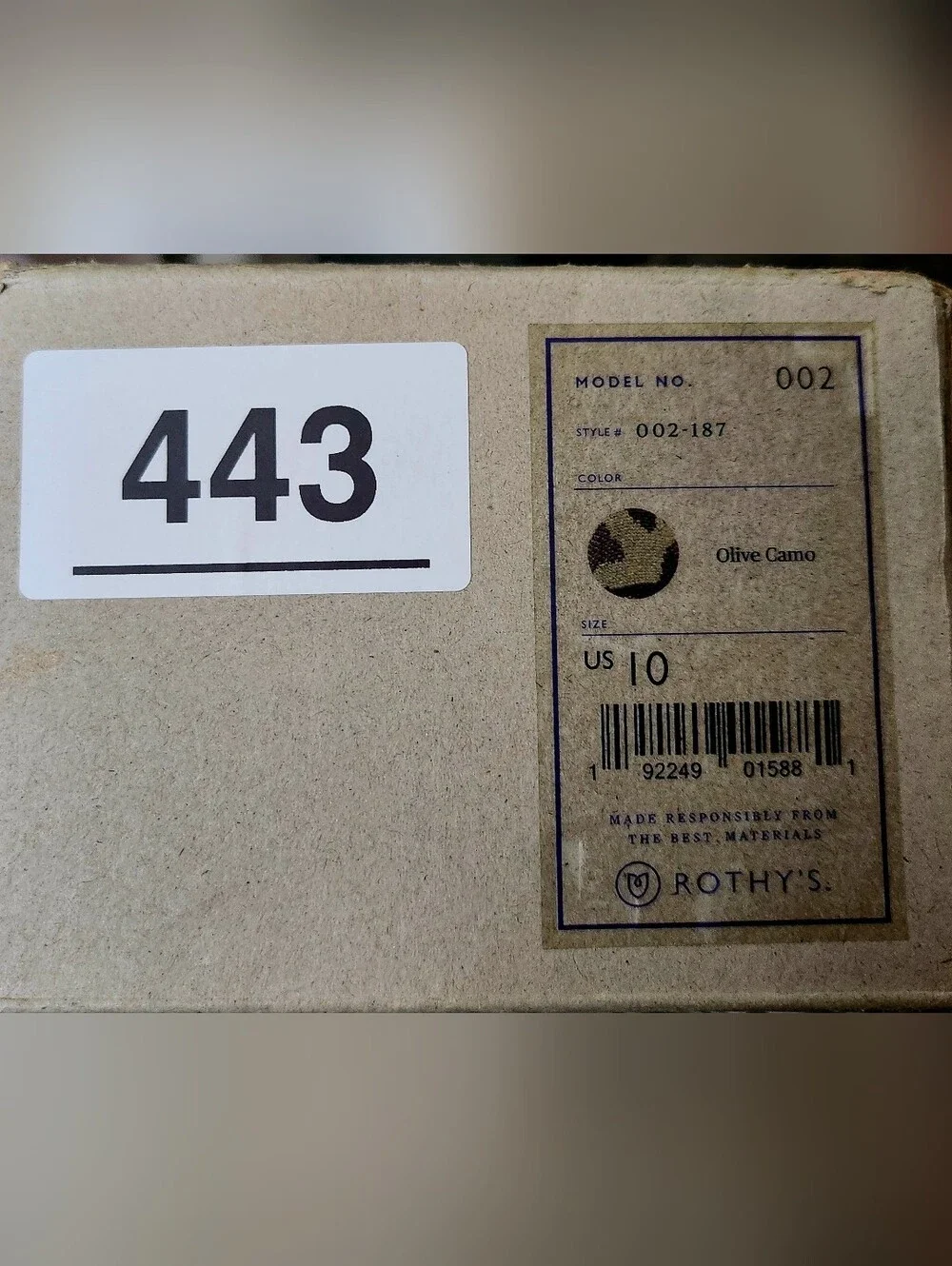 Rothy's The Point In Olive Camo Size 10 New In Box
